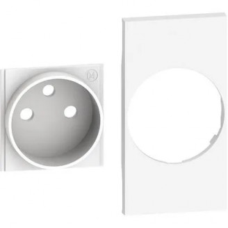 Placa, Modulara, pentru, priza, FR/BE, 2M, Alb, Bticino, Living, Now, KW55
