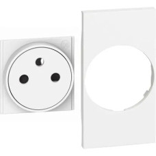 Placa, Modulara, pentru, priza, FR/BE, Plat, 2M, Alb, Bticino, Living, Now, KW55F