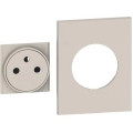 Placa, Modulara, pentru, priza, FR/BE, Plat, 3M, Nisip, Bticino, Living, Now, KM55M3F