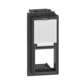 Placa, Modulara, pentru, priza, RJ, 45, 1M, Keystone, Negru, Bticino, Living, Now, KG07K - imaginea produsului KG07K din categoria Bticino Living Now