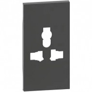 Placa, Modulara, pentru, priza, multistandard, Negru, Bticino, Living, Now, KG59