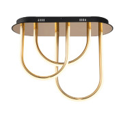 Plafoniera, Auriu / Negru, Elin, 43W, 2800 lm, 230V, Lumina, Calda, 3000K, LED integrat, IP40, Elmark, 955ELIN3043 Plafoniera, Auriu / Negru, Elin, 43W, 2800 lm, 230V, Lumina, Calda, 3000K, LED integrat, IP40, Elmark, 955ELIN3043