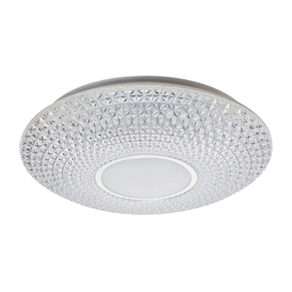 Plafoniera, Luce, Crom, 24W, 1480 lm, 230V, cu telecomanda CCT, 3000/4000/6500, LED integrat, D410 mm, Rotunda, IP40, Elmark, 95LUCE24LED - imaginea produsului 95LUCE24LED din categoria Plafoniere