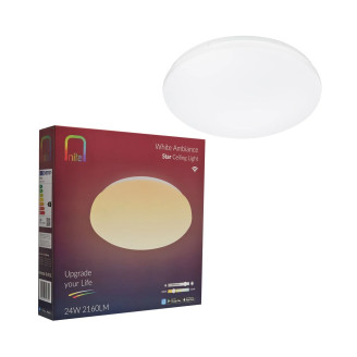 Plafoniera, Star, 24W, 2160 lm, 230V, Lumina, Rece, 6000K, LED integrat, D365 mm, Rotunda, IP20, Nita, NT01100