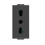 Priza, 2P+E, 16A, P17/11, carbon, matt, Vimar, NEVE, UP, 09203.CM