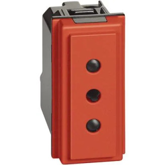Priza, 2P+T, 10A, 250V, rosie, Bticino, Living, Now, KR4113 - imaginea produsului KR4113 din categoria Bticino Living Now