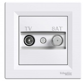 Priza, Capat, TV, +, SAT, 1Db, Alb, Schneider, Asfora, EPH3400121 - imaginea produsului EPH3400121 din categoria Schneider Asfora