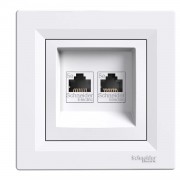 Priza, De, Date, 2X, Rj45, Cat.5E, Utp, Alb, Schneider, Asfora, EPH4400121 Priza, De, Date, 2X, Rj45, Cat.5E, Utp, Alb, Schneider, Asfora, EPH4400121