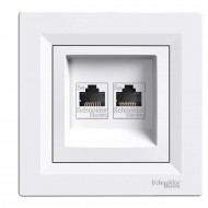 Priza, De, Date, 2X, Rj45, Cat.5E, Utp, Alb, Schneider, Asfora, EPH4400121