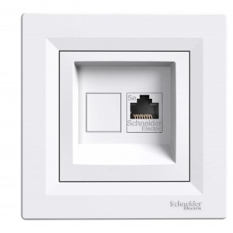 Priza, De, Date, Rj45, Cat.5E, Utp, Alb, Schneider, Asfora, EPH4300121 - imaginea produsului EPH4300121 din categoria Schneider Asfora