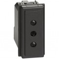 Priza, Modulara, 2P+T, 10A, 250Vac, 1M, Negru, Bticino, Living, Now, KG4113
