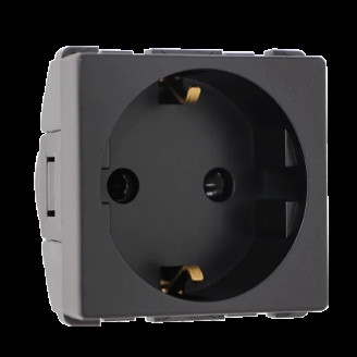 Priza, Schuko, 2M, 16A, Antracit, Elmark, Lecce, 27008 - imaginea produsului 27008 din categoria Elmark Lecce