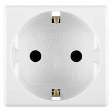 Priza, Schuko, 2P+E, 16A, Alb, Gewiss, System, GW20265