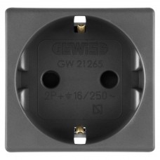 Priza, Schuko, 2P+E, 16A, Negru, Gewiss, System, GW21265