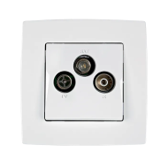 Priza, TV+FM+SAT, Alb, Elmark, City, 190033