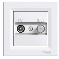 Priza, Tv-Sat, De, Trecere, 4Db, Alb, Schneider, Asfora, EPH3400221