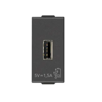 Priza, USB, 5V, 1,5A, 1M, carbon, matt, Vimar, NEVE, UP, 09292.CM - imaginea produsului 09292.CM din categoria Vimar NEVE UP