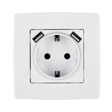 Priza, +, USB, Alb, Elmark, City, 190062 Priza, +, USB, Alb, Elmark, City, 190062