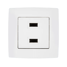 Priza, USB, Alb, metalizat, Elmark, City, 190751