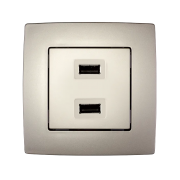Priza, USB, Sampanie, metalizat, Elmark, City, 190752 Priza, USB, Sampanie, metalizat, Elmark, City, 190752