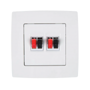 Priza, audio, RCA, Alb, metalizat, Elmark, City, 190721