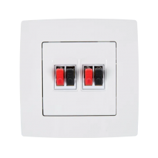 Priza, audio, RCA, Alb, metalizat, Elmark, City, 190721