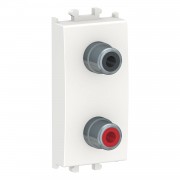 Priza, audio, dubla, 1M, alb, Schneider, Easy, Styl, LMR6342001