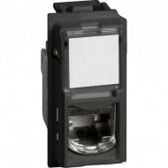 Priza, date, Modulara, RJ45, 1M, f, UTP, cat6, Neagra, Bticino, Living, Now, KG4279C6