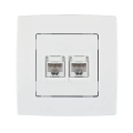 Priza, date, RJ11, +, RJ45, Alb, Elmark, City, 190731