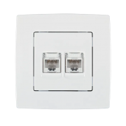 Priza, date, RJ11, +, RJ45, Alb, Elmark, City, 190731