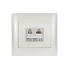 Priza, date, RJ11, +, RJ45, Alb, metalizat, Elmark, Rhyme, 11731 Priza, date, RJ11, +, RJ45, Alb, metalizat, Elmark, Rhyme, 11731