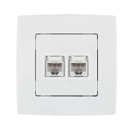 Priza, date, RJ45, Alb, Elmark, City, 190711