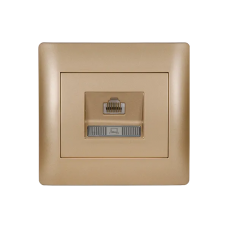 Priza, date, RJ45, Auriu, metalizat, Elmark, Rhyme, 11283