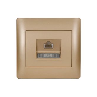 Priza, date, RJ45, Auriu, metalizat, Elmark, Rhyme, 11283 Priza, date, RJ45, Auriu, metalizat, Elmark, Rhyme, 11283