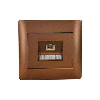 Priza, date, RJ45, Cafeniu, metalizat, Elmark, Rhyme, 11286 Priza, date, RJ45, Cafeniu, metalizat, Elmark, Rhyme, 11286
