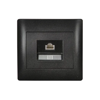Priza, date, RJ45, Negru, metalizat, Elmark, Rhyme, 11285 - imaginea produsului 11285 din categoria Elmark Rhyme