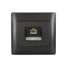 Priza, date, RJ45, Negru, metalizat, Elmark, Rhyme, 112856E