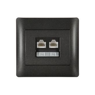 Priza, date, RJ45, Negru, metalizat, Elmark, Rhyme, 11715 Priza, date, RJ45, Negru, metalizat, Elmark, Rhyme, 11715