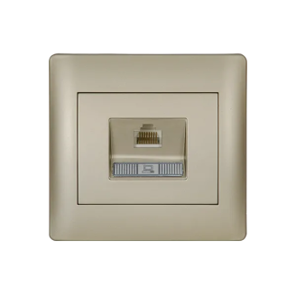 Priza, date, RJ45, Sampanie, metalizat, Elmark, Rhyme, 112826E