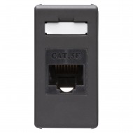 Priza, date, Rj45, Cat.5E, Utp, Negru, Gewiss, System, GW21271 Priza, date, Rj45, Cat.5E, Utp, Negru, Gewiss, System, GW21271