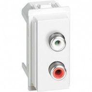 Priza, dubla, RCA, Modulara, 1M, Alb, Bticino, Living, Now, KW4269R