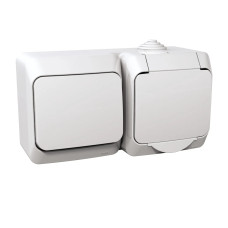 Priza, +, Intrerupator, 16A, 250V, IP44, Alb, Schneider, Cedar, Plus, WDE000500 Priza, +, Intrerupator, 16A, 250V, IP44, Alb, Schneider, Cedar, Plus, WDE000500