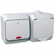Priza, +, Intrerupator, dublu, 16A, 250V, cu, indicator, luminos, IP44, Alb, Schneider, Cedar, Plus, WDE000503 Priza, +, Intrerupator, dublu, 16A, 250V, cu, indicator, luminos, IP44, Alb, Schneider, Cedar, Plus, WDE000503