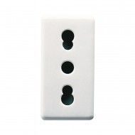 Priza, Italiana, 16A, 2P+E, Bivalenta, Alb, Gewiss, System, GW20203