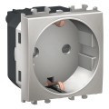 Priza, schuko, 2P+E, obturatoare, 2M, argintiu, Schneider, Easy, Styl, LMR5210004 Priza, schuko, 2P+E, obturatoare, 2M, argintiu, Schneider, Easy, Styl, LMR5210004