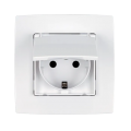 Priza, schuko, Alb, Elmark, City, 190211D Priza, schuko, Alb, Elmark, City, 190211D