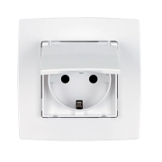 Priza, schuko, Alb, Elmark, City, 190211D Priza, schuko, Alb, Elmark, City, 190211D