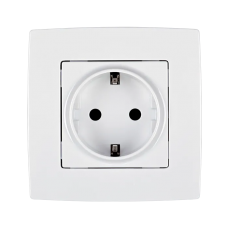 Priza, schuko, Alb, Elmark, City, 190211S Priza, schuko, Alb, Elmark, City, 190211S