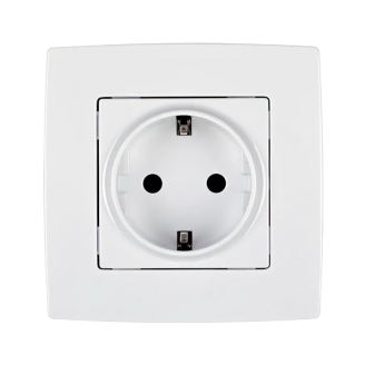 Priza, schuko, Alb, Elmark, City, 190211S - imaginea produsului 190211S din categoria Elmark City