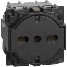 Priza, schuko, Modulara, Plat, 16A, standard, German/Italian, Negru, Bticino, Living, Now, KG4140A16F